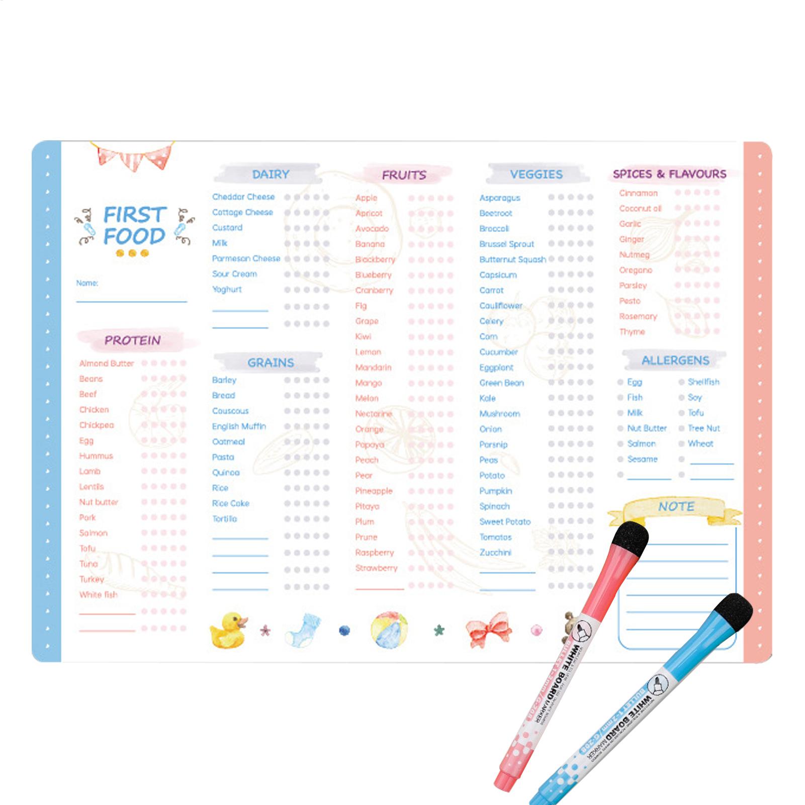 ファーストフードチャート 磁気式ベビーファーストフードチェッ - Baby Food Chart のレビューと価格