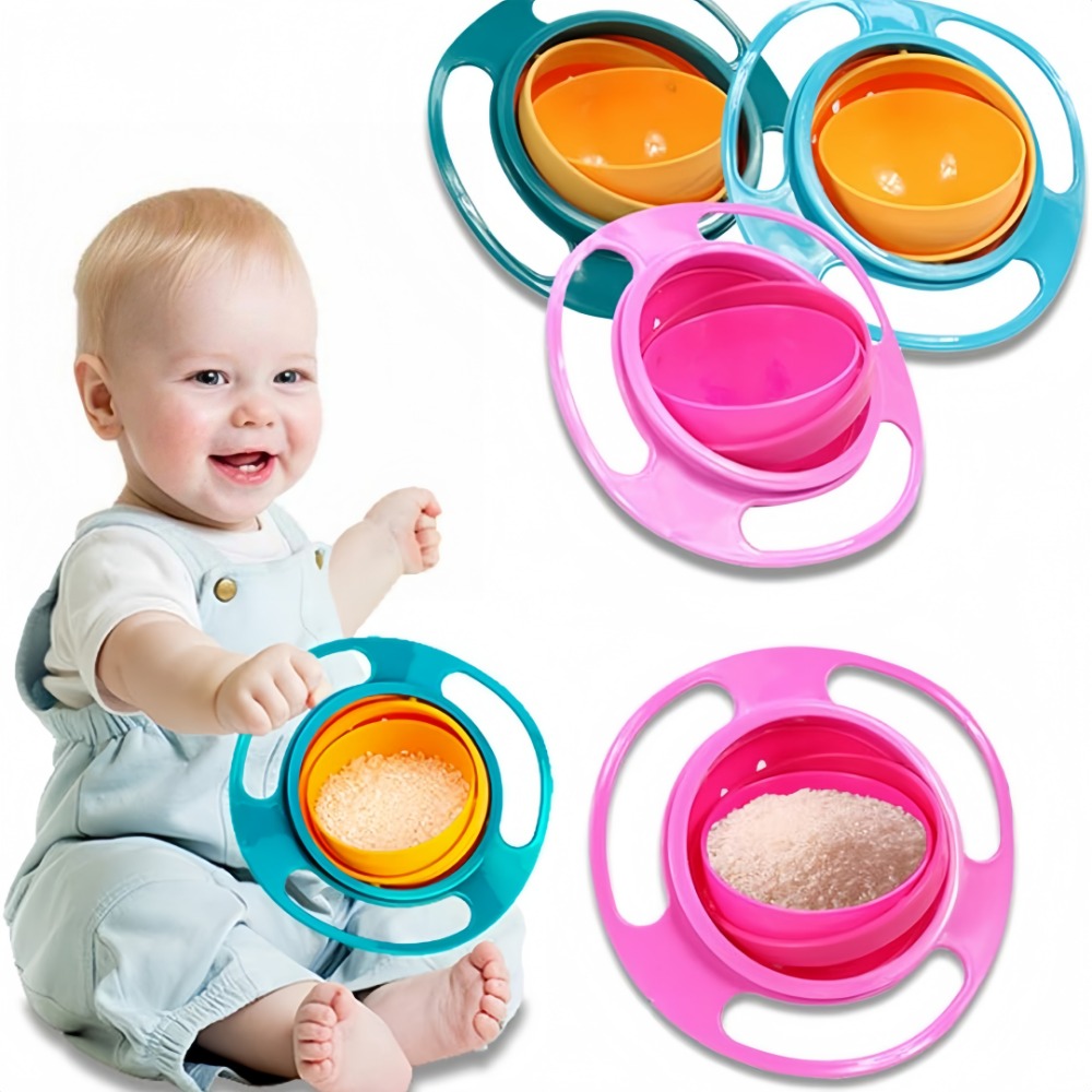 360 回転ベビージャイロ給餌ボウル赤ちゃんのための落下防止 - Baby Food Chart のレビューと価格