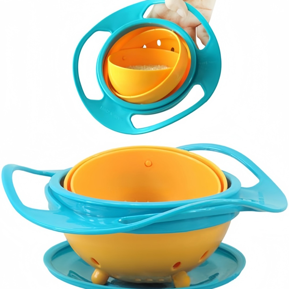 360 回転ベビージャイロ給餌ボウル赤ちゃんのための落下防止 - Baby Food Chart のレビューと価格