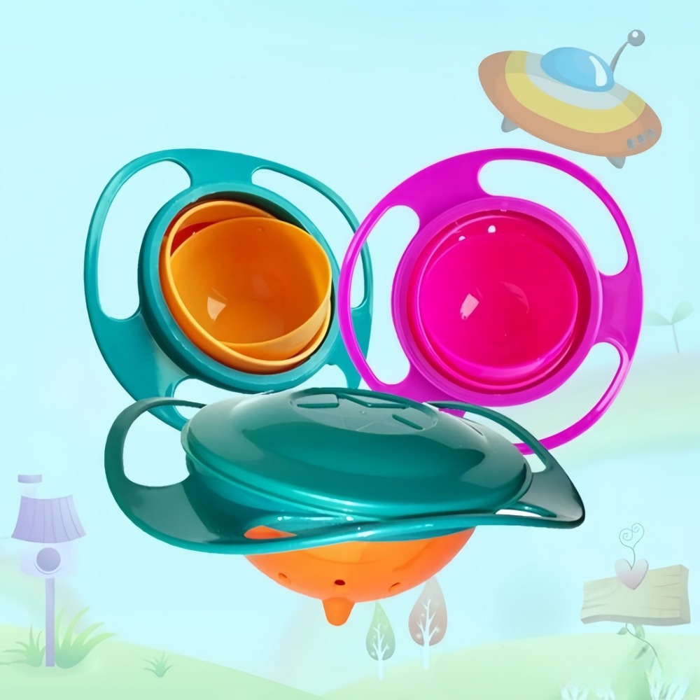 360 回転ベビージャイロ給餌ボウル赤ちゃんのための落下防止 - Baby Food Chart のレビューと価格