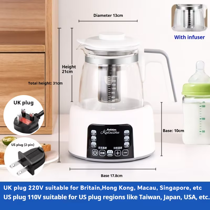 1.3L 家庭用恒温ケトル、高速沸騰ケトル、ベビーミルクレギ - Dry Food Baby のレビューと価格