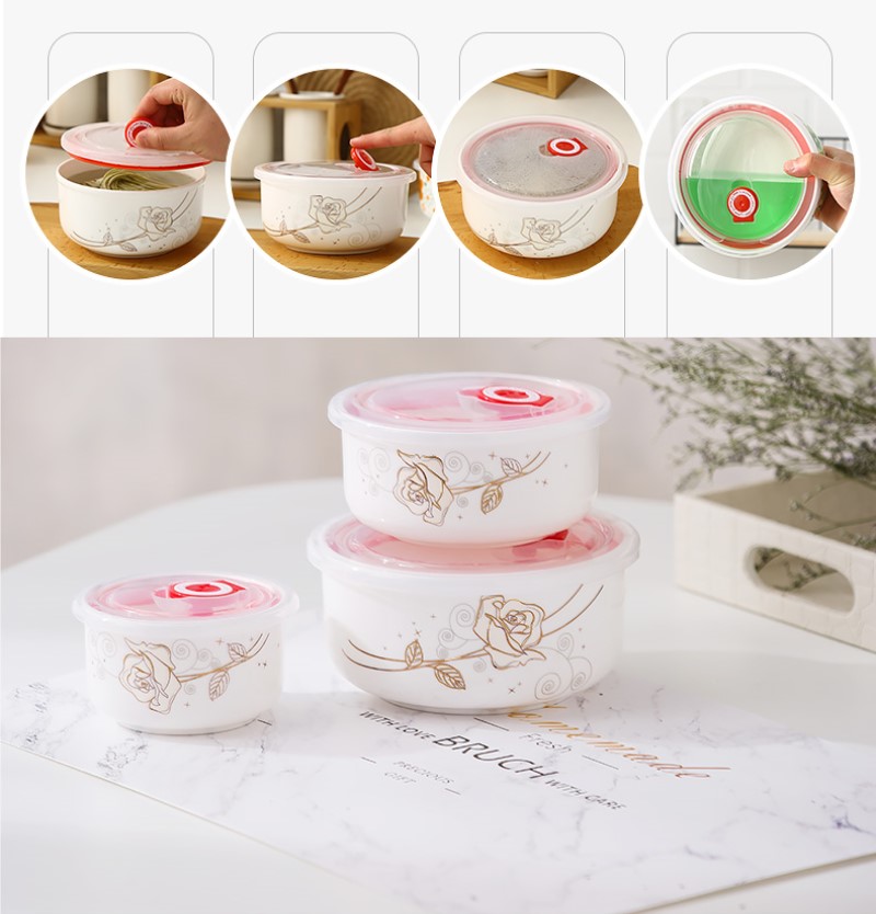 日本の磁器製弁当箱,3個セット,屋内用,温かい料理用,容器付 - Baby Food Bowl のレビューと価格