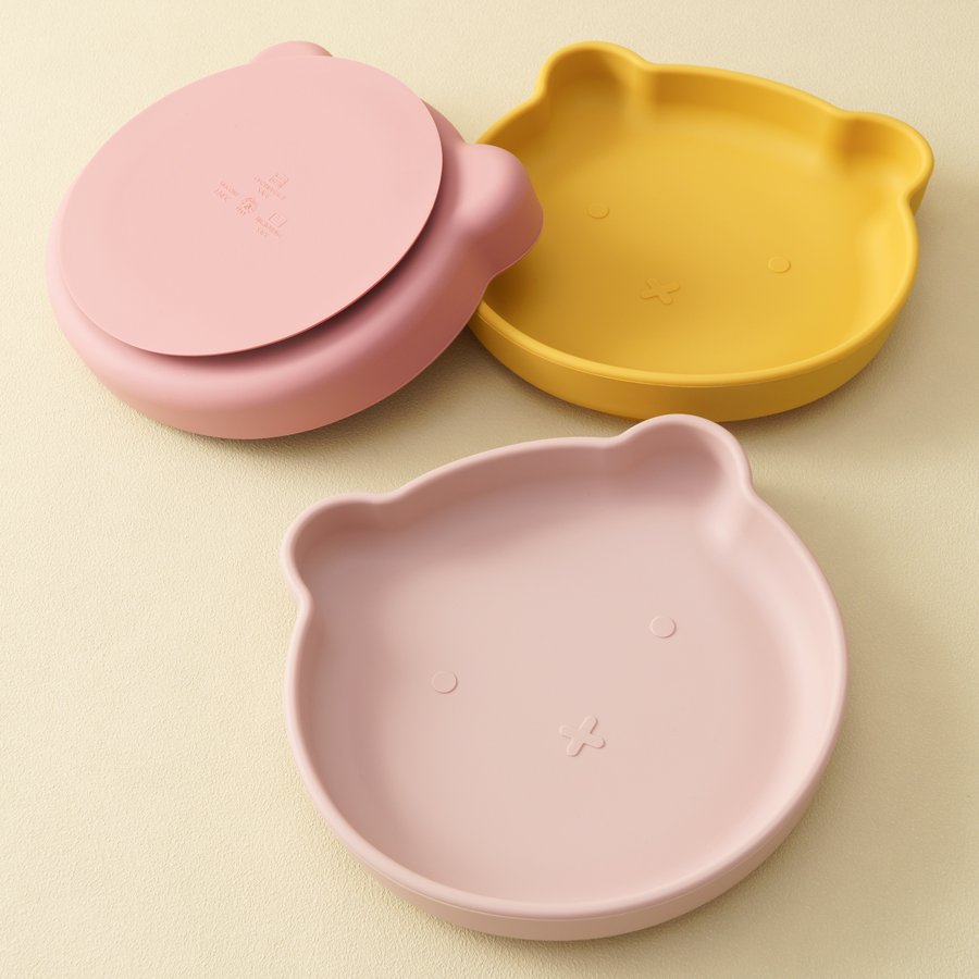 1PC シリコーンベビー食器吸引ダイニングプレート漫画クマの - Baby Food Bowl のレビューと価格