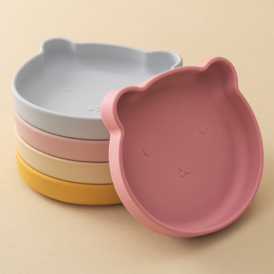 1PC シリコーンベビー食器吸引ダイニングプレート漫画クマの - Baby Food Bowl のレビューと価格