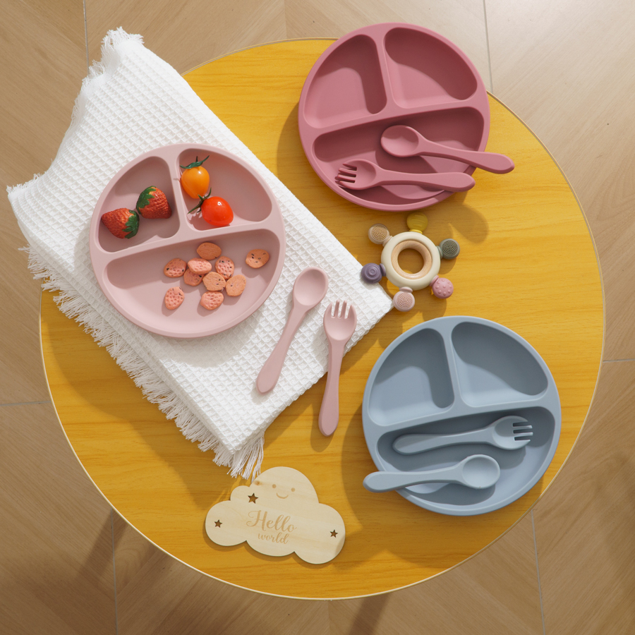 3 個子供の食器セット赤ちゃん食べる食品トレーニングシリコー - Baby Food Chart のレビューと価格