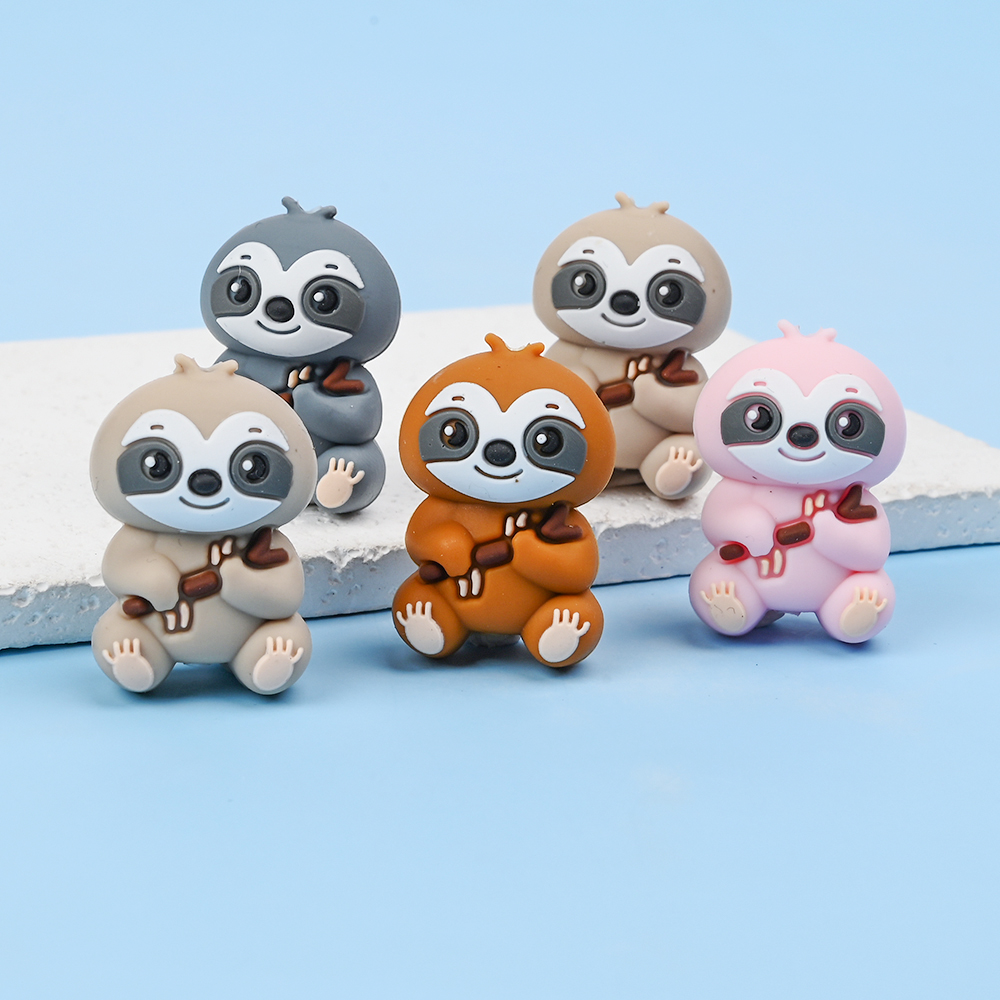 4 個の食品グレードの動物シリコーンビーズ DIY ベビーお - Baby Food Game のレビューと価格