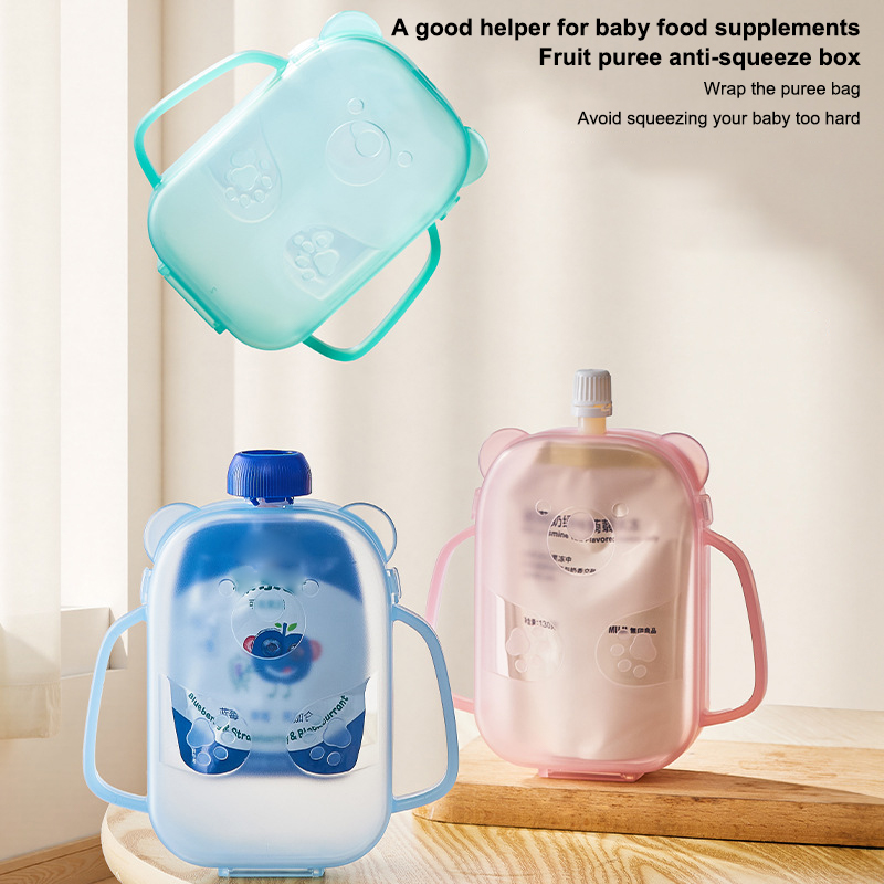 フードポーチホルダー こぼれ防止ベビー用スクイーズポーチホル - Baby Puree Pouch のレビューと価格