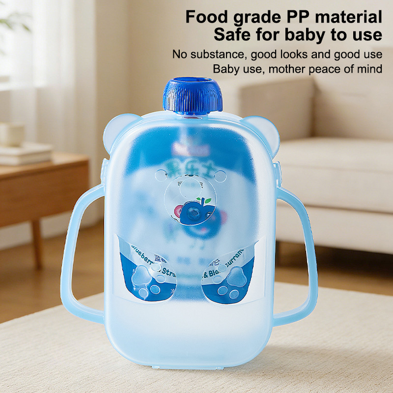 フードポーチホルダー こぼれ防止ベビー用スクイーズポーチホル - Baby Puree Pouch のレビューと価格