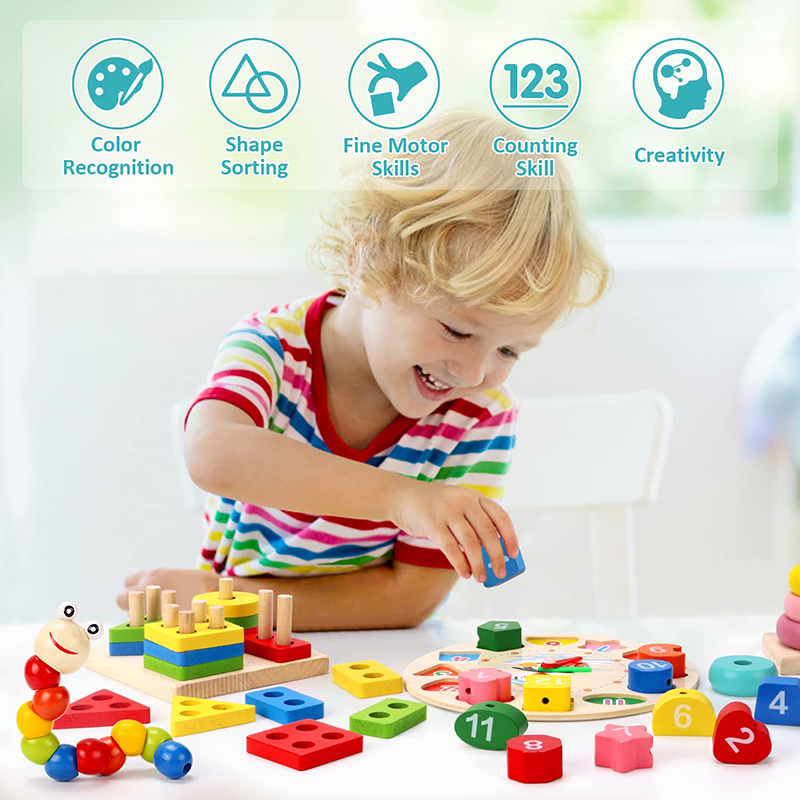 モンテッソーリ-赤ちゃん,子供向けの木製おもちゃ,教育ゲーム - Baby Food Game のレビューと価格