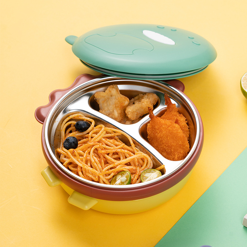 子供用ステンレス製仕切り皿 吸盤式 水入り断熱補助食器 ベビ - Baby Food Bowl のレビューと価格