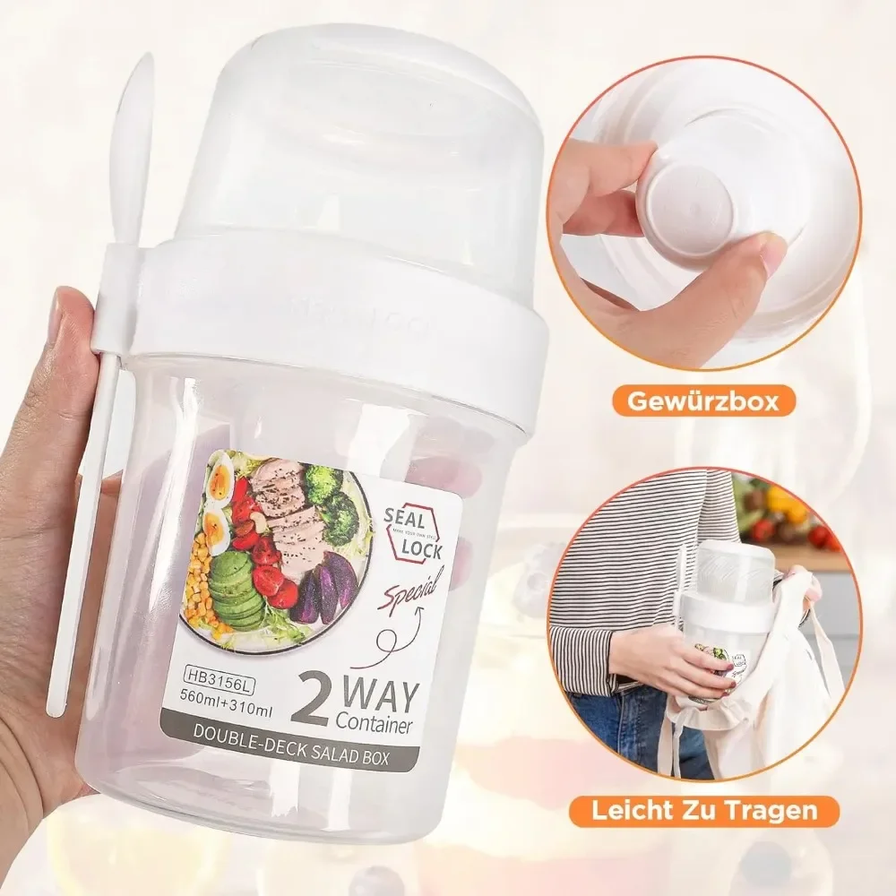 サラダカップ 朝食カップ ポータブル食品保存弁当箱 オートミ - Baby Food Oatmeal のレビューと価格