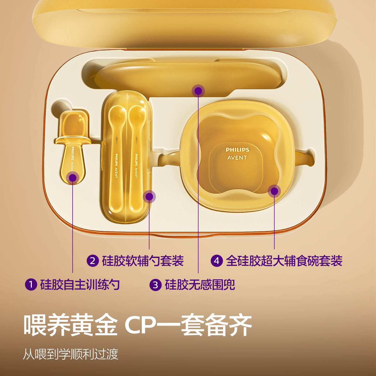 フィリップス・アベント 乳幼児用フルシリコン製食器ギフトボッ - Baby Food Utensil のレビューと価格