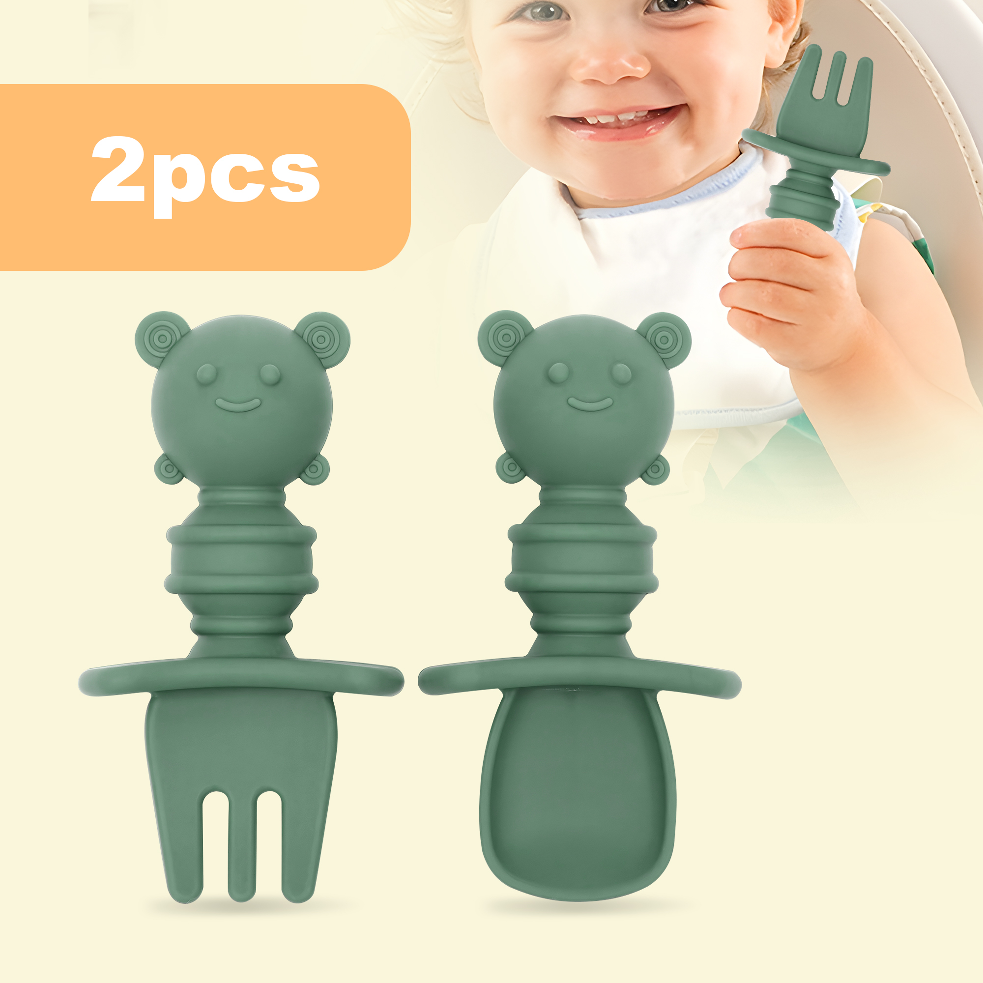 窒息防止機能付き2ピースセルフフィーディングスプーン - シ - Self Feed Spoon のレビューと価格