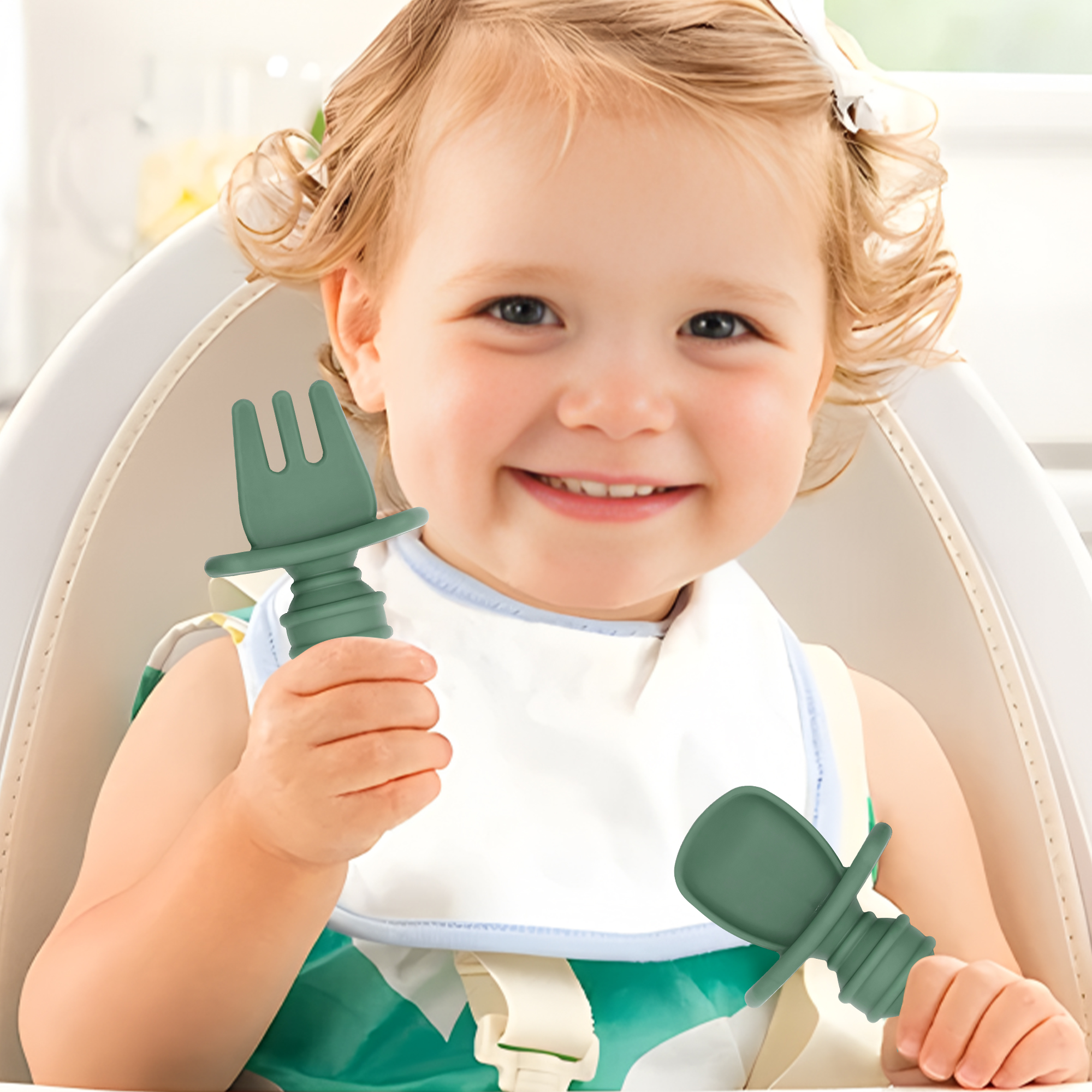 窒息防止機能付き2ピースセルフフィーディングスプーン - シ - Self Feed Spoon のレビューと価格