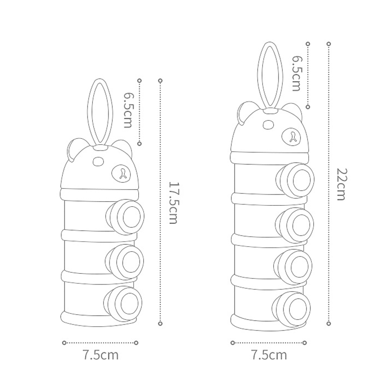 ストレージ 3/4 層ポータブル食品容器粉ミルクパウダーカー - Baby Food Options のレビューと価格