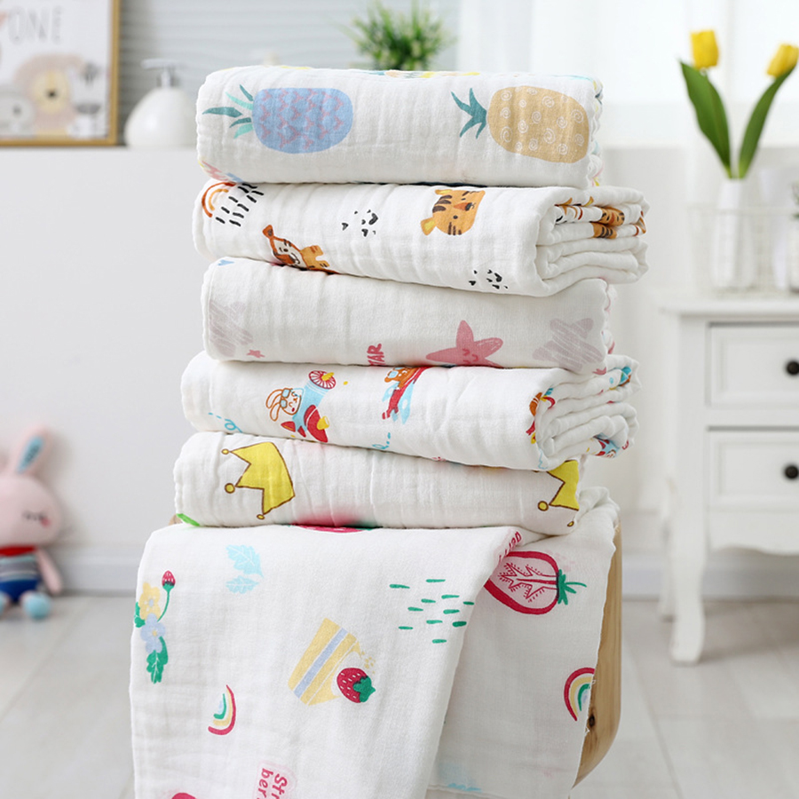 ベビーバスタオル純綿ガーゼ吸水性新生児ブランケット新生児ベビ - Baby Puree Pouch のレビューと価格