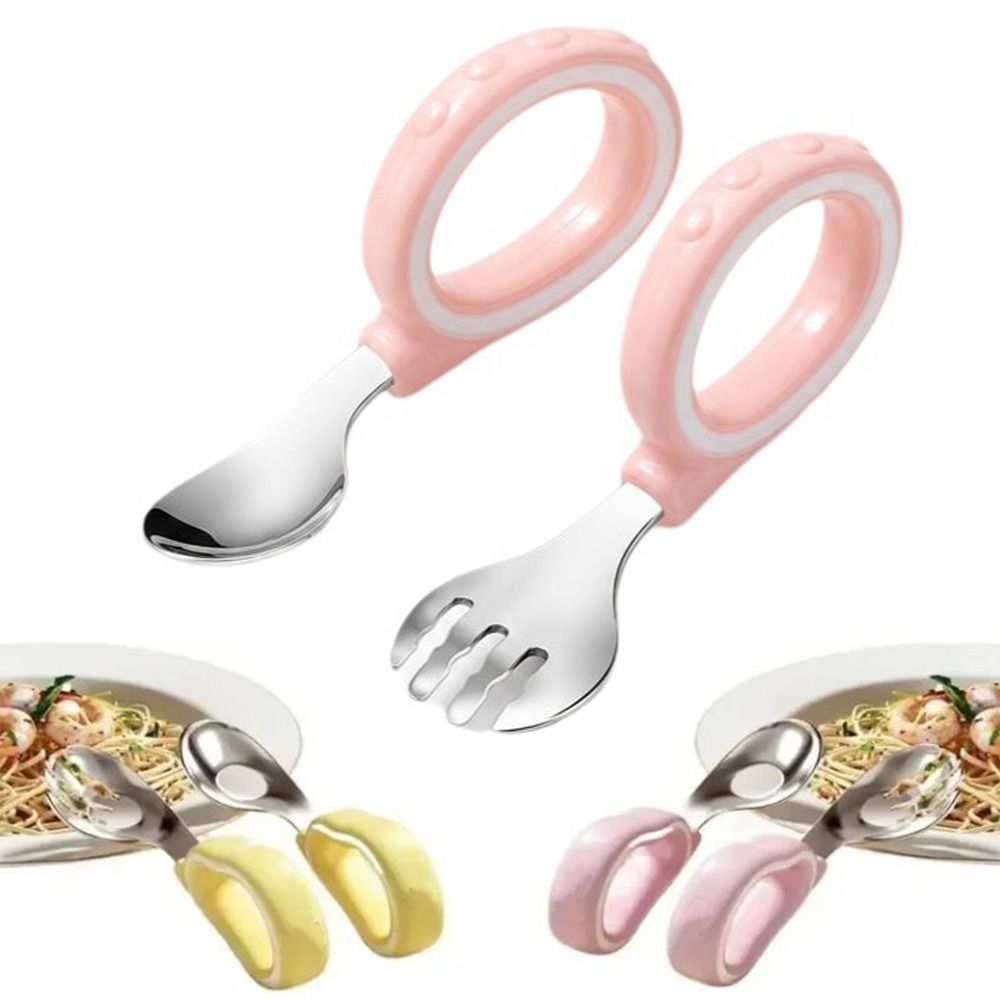 316L ステンレス鋼スプーンフォークセット 簡単に握れる滑 - Self Feed Spoon のレビューと価格