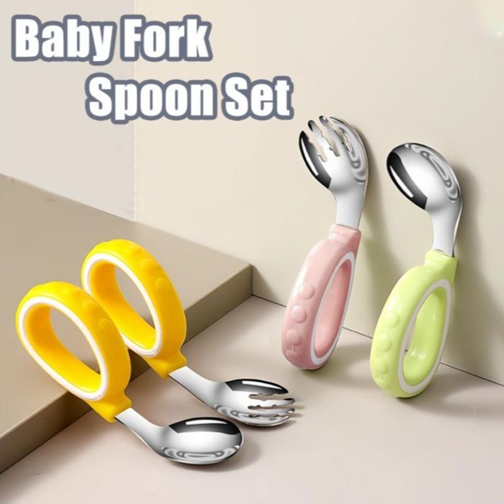 316L ステンレス鋼スプーンフォークセット 簡単に握れる滑 - Self Feed Spoon のレビューと価格